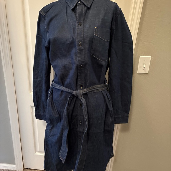 Lauren Ralph Lauren ladies belted denim shirt dress size XL - Picture 2 of 9